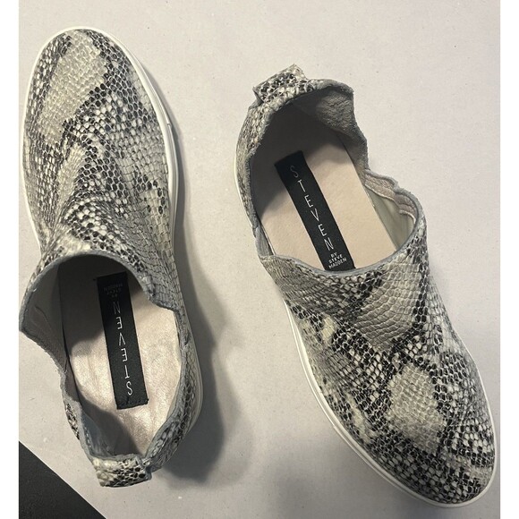 Steven by Steve Madden Snake Print High Top Hidden Wedge Heel Booties Women's 6 - Picture 3 of 9